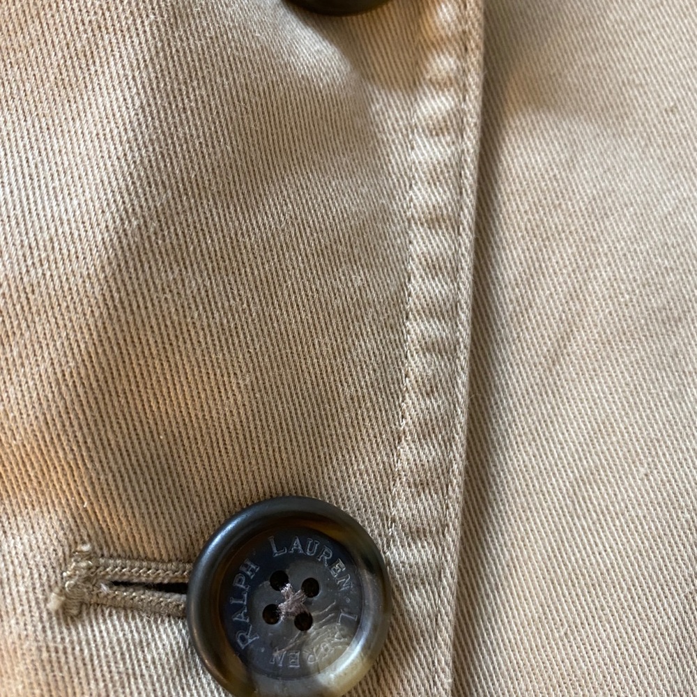 Lauren Ralph Lauren Khaki 3 Pocket Blazer Jacket L - Picture 12 of 13